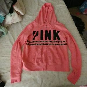 Vs pink leopard hoodie
